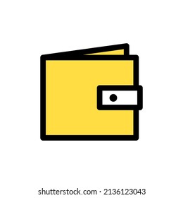 Icono de ilustración de vector de cartera simple