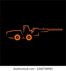 Simple war car icon logo design.