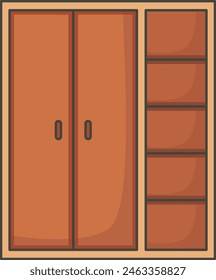 simple wardrobe icon vector illustration