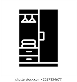 Simple wardrobe vector icon design