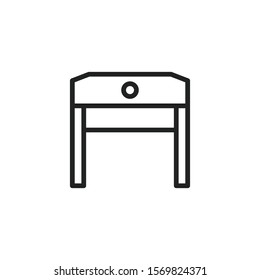Simple warehouse line icon. Stroke pictogram. Vector illustration isolated on a white background. Premium quality symbol. Vector sign for mobile app and web sites.