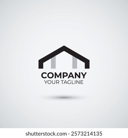 Simple warehouse logo design template