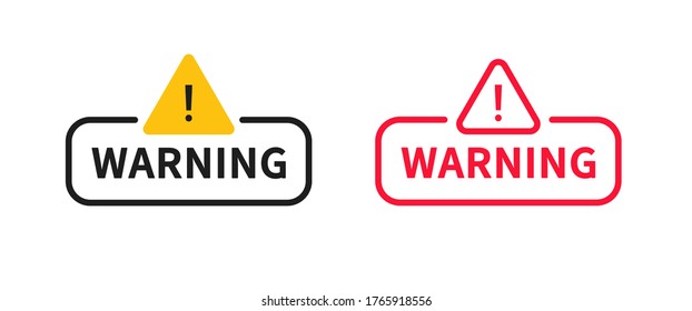 Diseño vectorial de signo de icono de aviso simple.