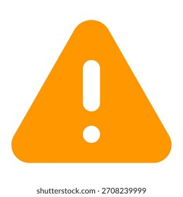 Icono de advertencia simple utilizado en señales de seguridad, mensajes de alerta y notificaciones de peligros en medios digitales e impresos.