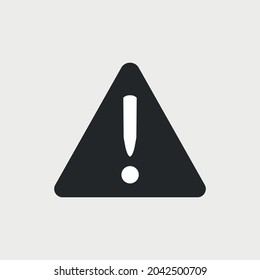 a simple warning sign vector art design on white background
