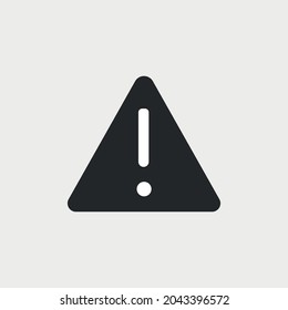 a simple warning sign vector art design on white background