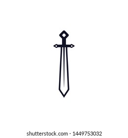 simple warrior sword vector logo