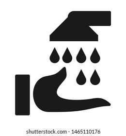 simple washing hand vector clip art flat design object