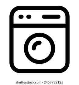 Simple Washing Machine icon. The icon can be used for websites, print templates, presentation templates, illustrations, etc	