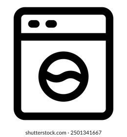 Simple Washing Machine icon. The icon can be used for websites, print templates, presentation templates, illustrations, etc