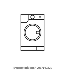 Simple washing machine line icon. Stroke pictogram. Vector illustration isolated on a white background. Premium quality symbol. Vector sign for mobile app and web sites.