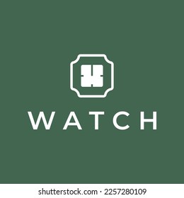 simple watch concept logo design