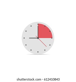 Simple watch icon isolated on white background
