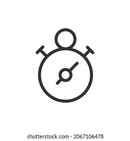 Icono de línea de reloj simple. Símbolo premium con estilo de trazo. Icono de diseño de reloj. Ilustración vectorial.
