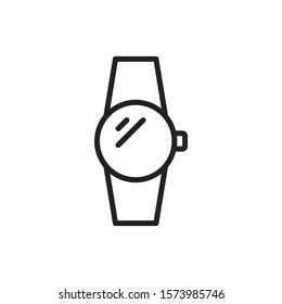Simple watch line icon. Stroke pictogram. Vector illustration isolated on a white background. Premium quality symbol. Vector sign for mobile app and web sites.