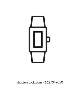 Simple watch line icon. Stroke pictogram. Vector illustration isolated on a white background. Premium quality symbol. Vector sign for mobile app and web sites.