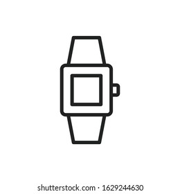 Simple watch line icon. Stroke pictogram. Vector illustration isolated on a white background. Premium quality symbol. Vector sign for mobile app and web sites.