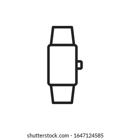 Icono de línea simple de reloj. Pictograma de trazo. Ilustración vectorial aislada en un fondo blanco. Símbolo de calidad superior. Signo de vector para aplicaciones móviles y sitios web.
