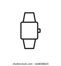 Simple watch line icon. Stroke pictogram. Vector illustration isolated on a white background. Premium quality symbol. Vector sign for mobile app and web sites.