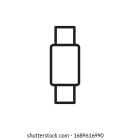 Icono de línea simple de reloj. Pictograma de trazo. Ilustración vectorial aislada en un fondo blanco. Símbolo de calidad superior. Signo de vector para aplicaciones móviles y sitios web.