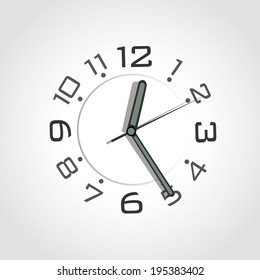 Simple watch over grey background. Vector design. 