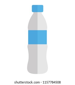 
A simple water bottle with blank label sign vector icon graphic 

