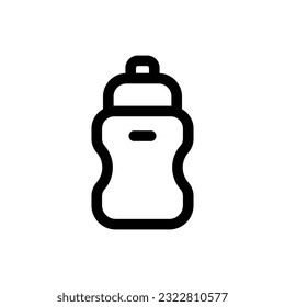 Icono de botella de agua simple. El icono puede utilizarse para sitios web, plantillas de impresión, plantillas de presentación, ilustraciones, etc