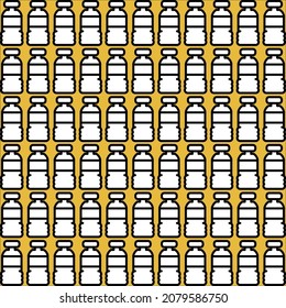 simple water bottle icon pattern design 
