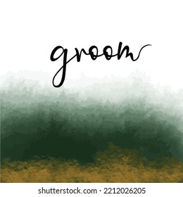 A Simple Water Color Background Template for Grooms and Brides Maid