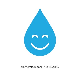 Simple water drip icon logo vector 