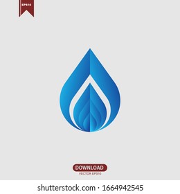 Simple Water Drop concept logo icon template vector illustration design