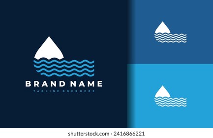 simple water drop flow logo