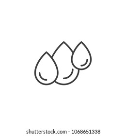 simple water drop icon flat