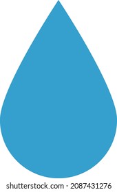 Icono simple de gota de agua. Vector plano.