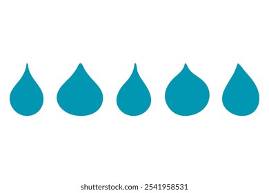 Conjunto de iconos de gota de agua simple