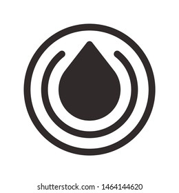 simple water drop linear icon vector clip art flat design object