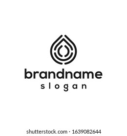 simple water drop logo design vector