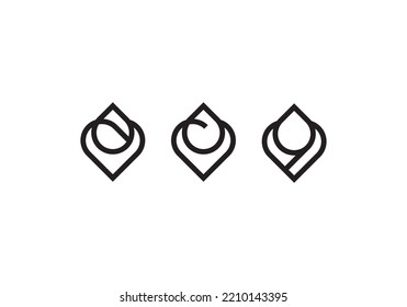 simple water drop logo design icon vector