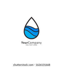 simple water drop logo icon