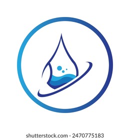 simple water drop logo and symbol on white background
