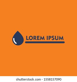 Simple water drop symbol logo