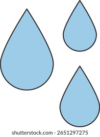 Uma ilustração simples de gotas de água