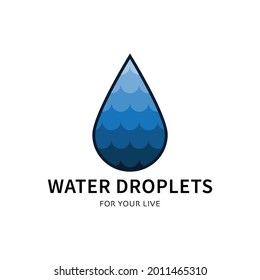 simple water droplets logo vector