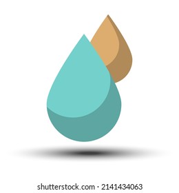 icono de agua plana simple, naturaleza y energía y relacionados con el fondo blanco