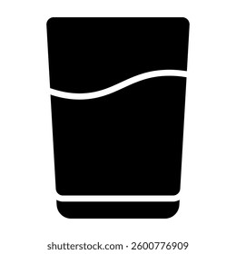 Simple Water glyph icon. The icon can be used for websites, print templates, presentation templates, illustrations, etc	