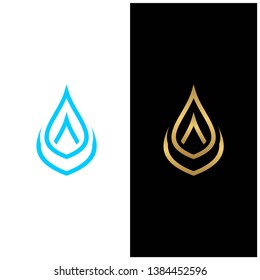 simple water leaf nature icon vector
