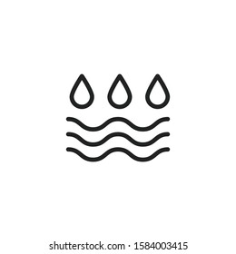 Simple water line icon. Stroke pictogram. Vector illustration isolated on a white background. Premium quality symbol. Vector sign for mobile app and web sites.