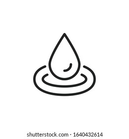 Simple water line icon. Stroke pictogram. Vector illustration isolated on a white background. Premium quality symbol. Vector sign for mobile app and web sites.