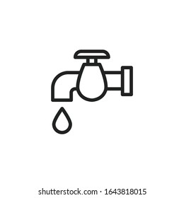 Simple water line icon. Stroke pictogram. Vector illustration isolated on a white background. Premium quality symbol. Vector sign for mobile app and web sites.