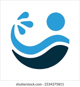 A Simple Water Logo Design, Best for Your Water Company Logo, Vector Flat Design Style